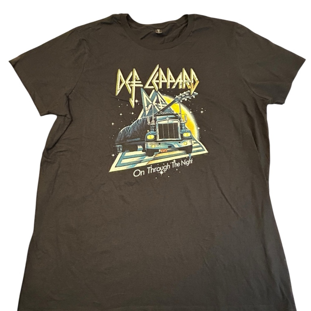 Bay Island Def Leppard‎ On Through the Night Album T-Shirt 2XL 80s Retro